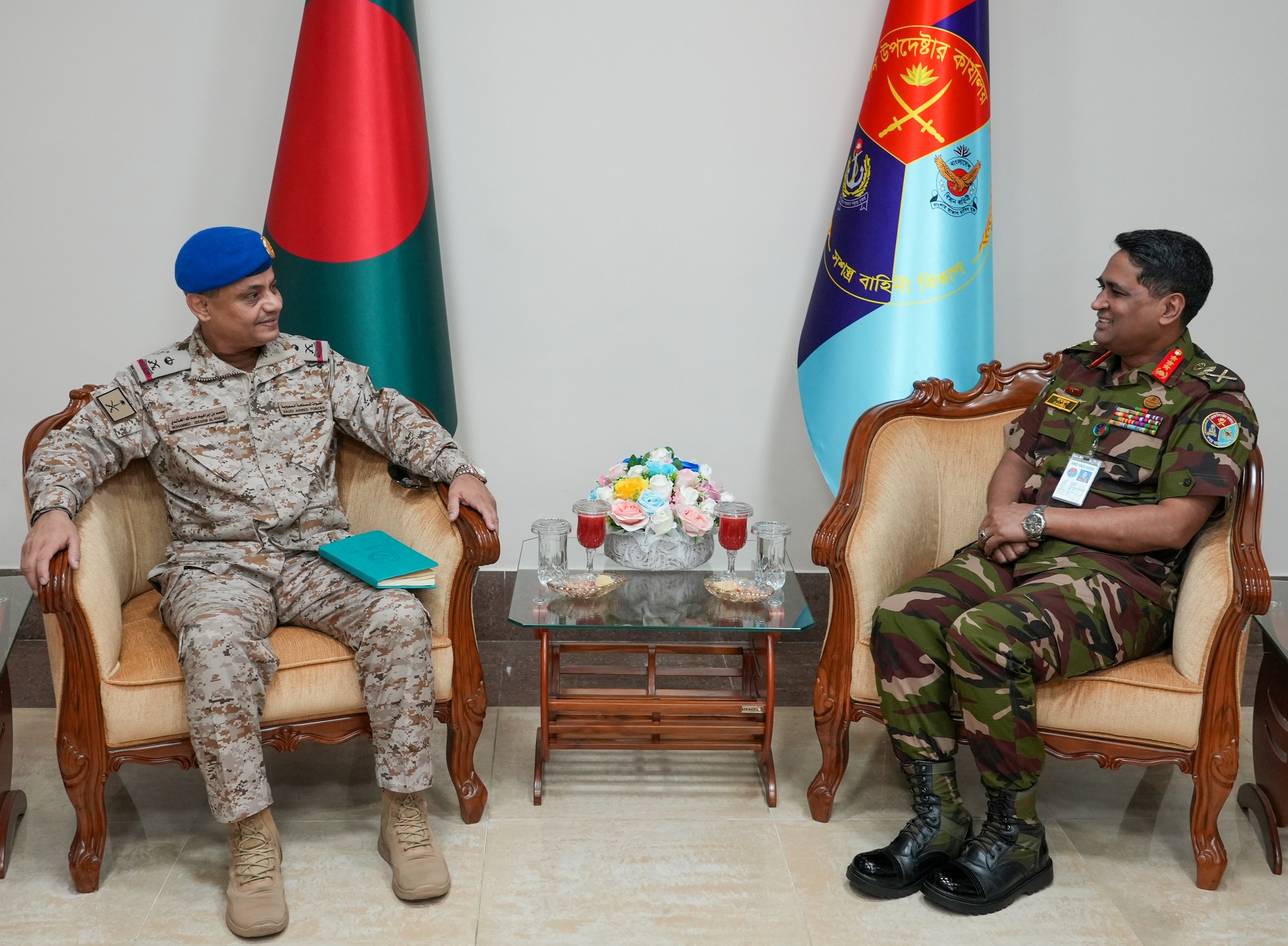 Call On’ between Major General Mohammed Ibrahim Al Khalidi, Assistant Chief of Training and Development, KSA Armed Forces and Principal Staff Officer (PSO), Armed Forces Division (AFD)
