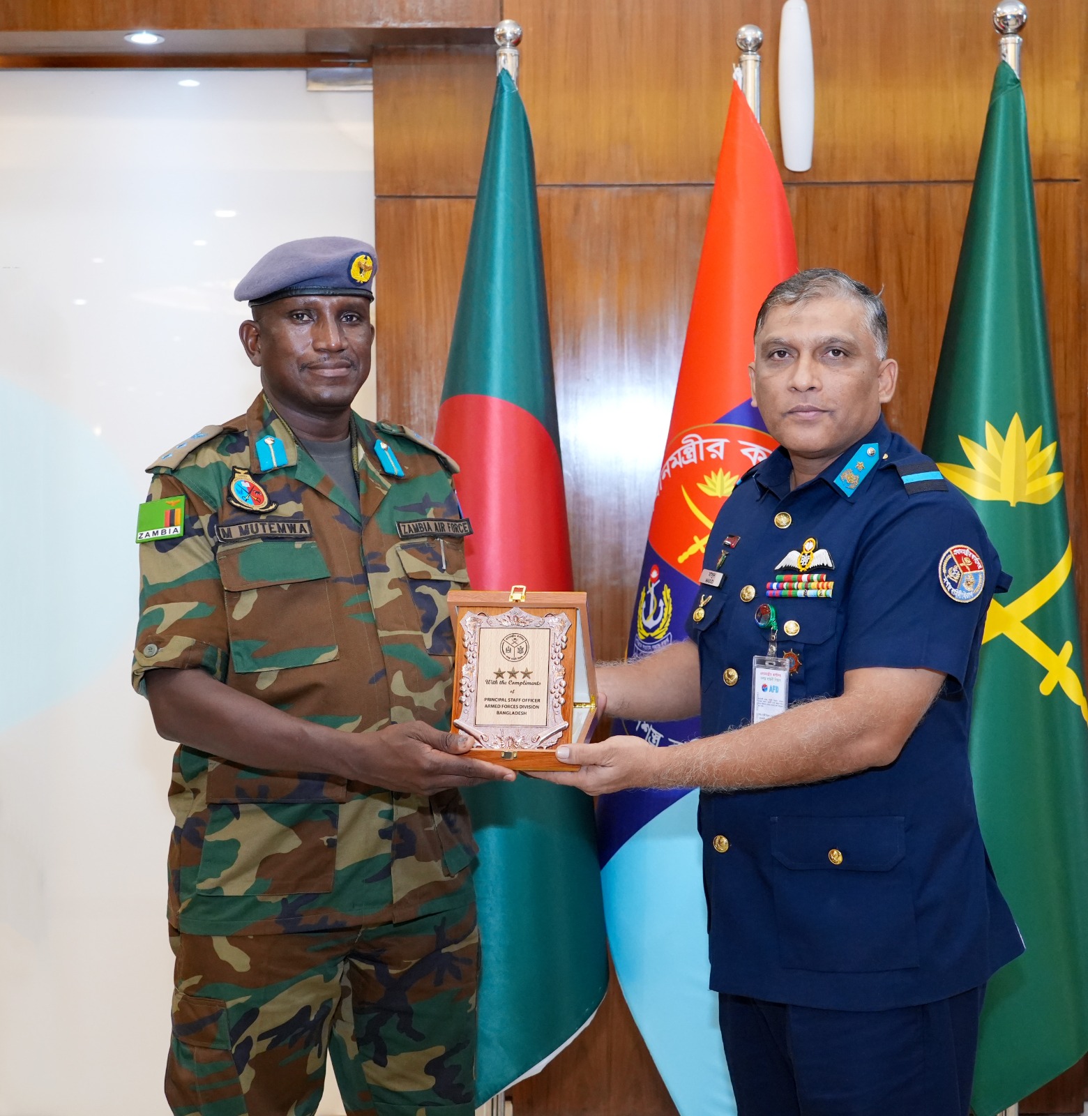 Delegation from Defence Services Command and Staff College, Zambia Visits Armed Forces Division
